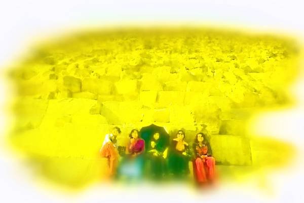 260054 School Girls, Cheops Pyramid, Egypt Dup4 A4 Photo Print