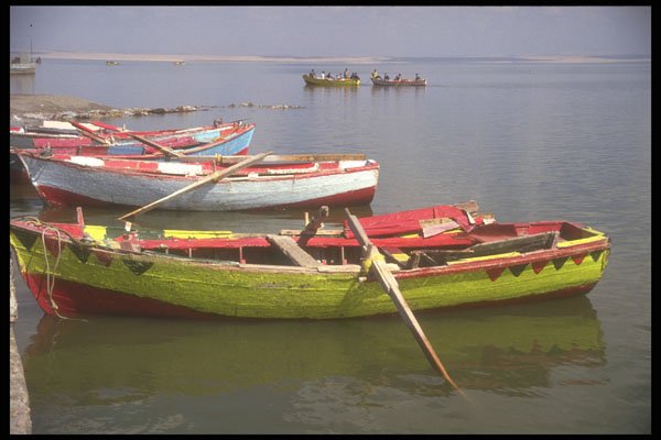 260055 Boats On Lake Doran, Egypt A4 Photo Print