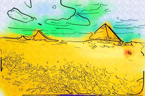 260058 Great Pyramids At Giza, Egypt Dup3 A4 Photo Print