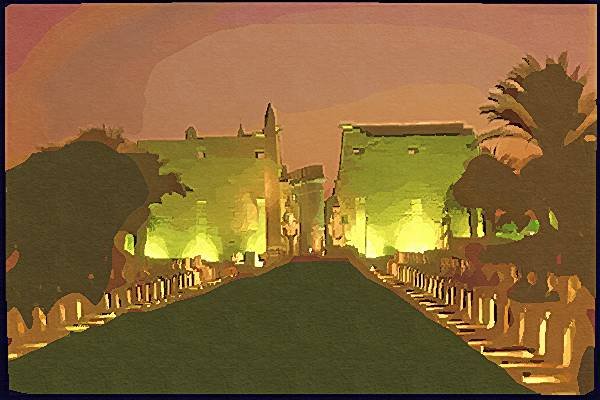 260060 Temple Of Luxor At Night, Egypt Dup1 A4 Photo Print