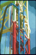 260069 Drilling Platform, Algeria, Hassi Massoud Dup1 A4 Photo Print