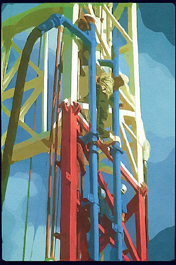 260069 Drilling Platform, Algeria, Hassi Massoud Dup1 A4 Photo Print