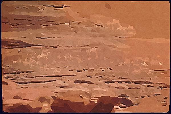 260070 Ancient Rock Petroglyphs, Algeria, Hassi Massoud Dup1 A4 Photo Print