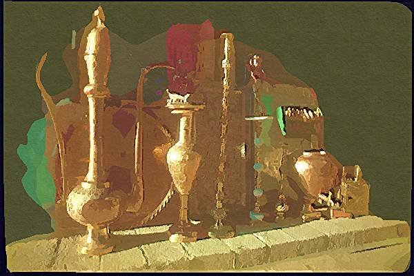 260075 Bazaar, Brass And Silver Shops, Syria, Damascus Dup1 A4 Photo Print