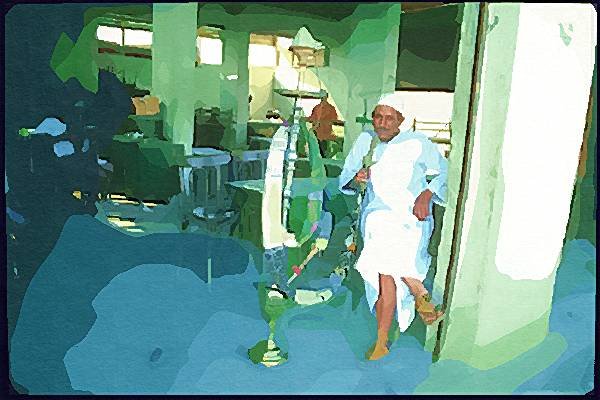 260090 Smoking A Water Pipe, Saudi Arabia, Jeddah Dup1 A4 Photo Print
