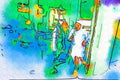 260090 Smoking A Water Pipe, Saudi Arabia, Jeddah Dup3 A4 Photo Print