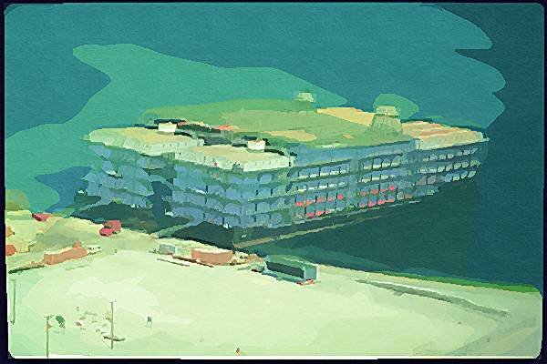 260092 Floating Offshore Camp, Saudi Arabia Dup1 A4 Photo Print
