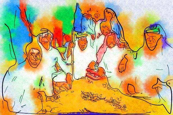260093 Bedouin Wedding Party, Saudi Arabia Dup3 A4 Photo Print