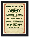 2606 why not join the army war poster 2 Vintage Advert A4 Photo Print