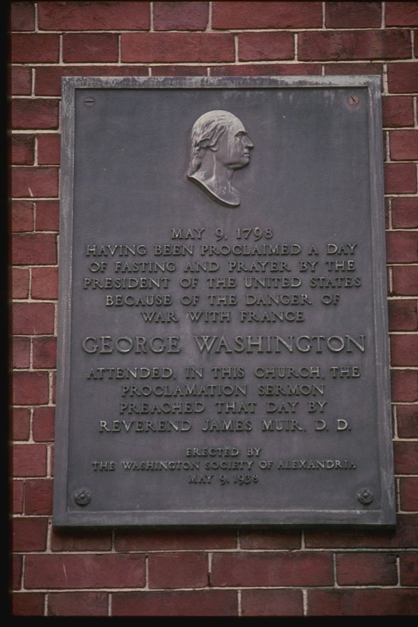 261010 Commemorative Plaque, Christ Church, Alexandria A4 Photo Print