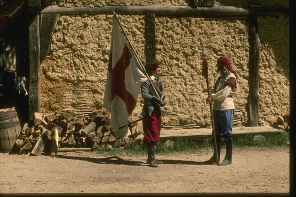 261033 Costumed Interpreters, Settlement A4 Photo Print