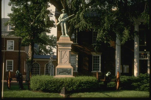 261047 Confederate Statuary, Charlottesville City Hall A4 Photo Print