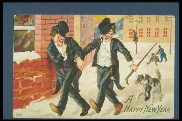 263004 New Year's, Nash Pub, Saxony, 1908 A4 Photo Print