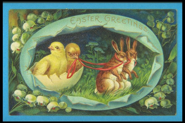263046 Easter, Printed In Germany, Embossed A4 Photo Print