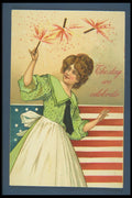 263056 Independence Day, Germany, Embossed, Divided Back A4 Photo Print