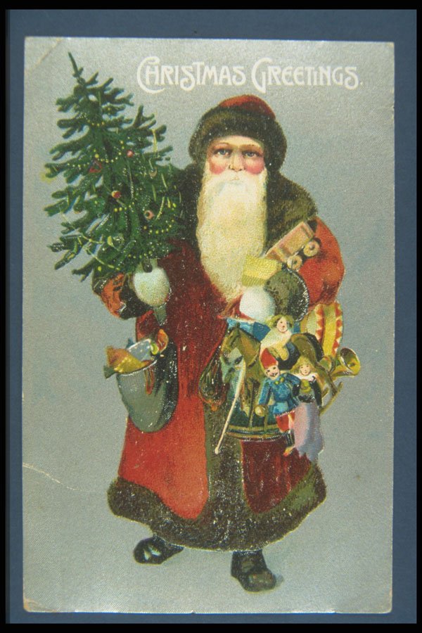 263072 Christrmas, Germany, 1908, Divided Back A4 Photo Print