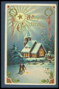 263079 Christmas, H. Wessler, 1910, Embossed, Divided Back A4 Photo Print