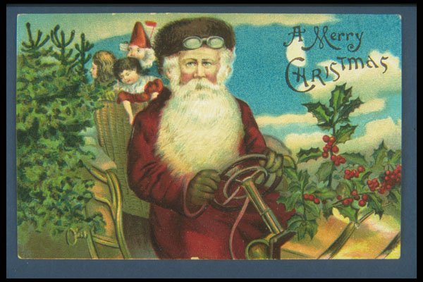 263083 Christmas, Printed In Germany, Embossed, Divided Back A4 Photo Print