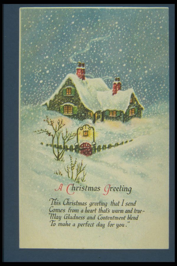 263084 Christmas, Printed In U.S.A., 1924 Postmark A4 Photo Print