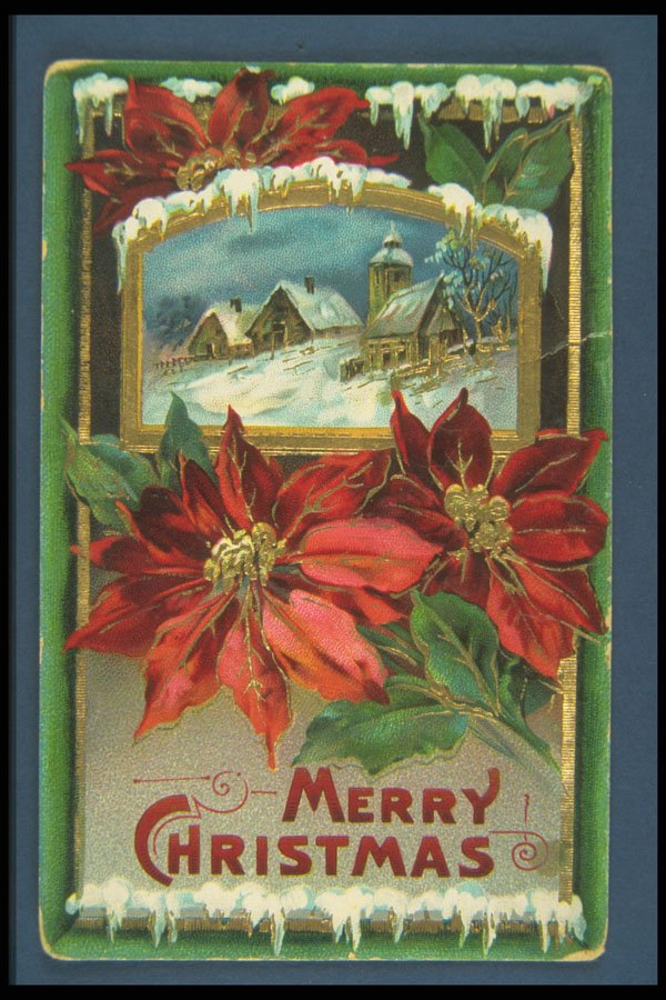 263088 Christmas, Germany, 1911 Postmark, Embossed A4 Photo Print