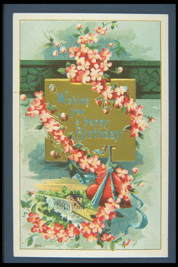 263096 Birthday, Goldie, Embossed, Divided Back A4 Photo Print