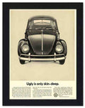 2635 vw beetle ugly is only skin deep 2 Vintage Advert A4 Photo Print