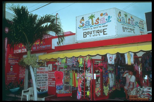 264002 Shopping, Isla Mujeres, Mexico A4 Photo Print