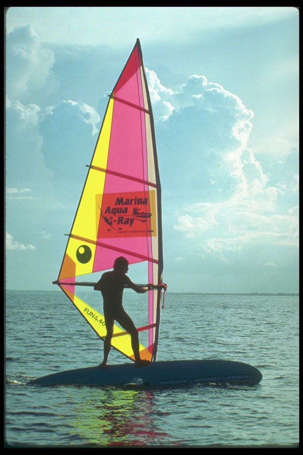 264034 Windsurfing, Cancun A4 Photo Print