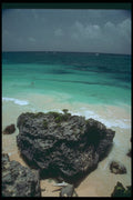 264040 View Of Caribbean From Maya Ruins, Tulum, Mexico A4 Photo Print