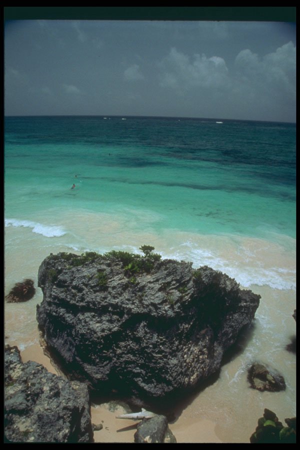 264040 View Of Caribbean From Maya Ruins, Tulum, Mexico A4 Photo Print
