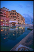 264042 Plaza Las Glorias Resort At Twilight, Cozumel A4 Photo Print