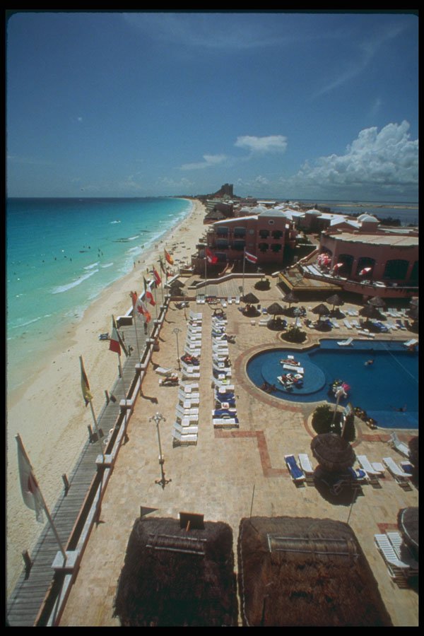 264060 View Of Hotel Zone Beach, Cancun, Mexico A4 Photo Print