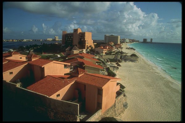 264061 View Along The Beach, Cancun, Mexico A4 Photo Print