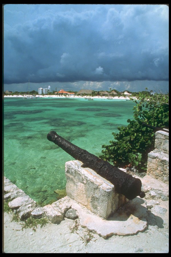 264077 Cannons Recovered From Spanish Galleons, Akumal A4 Photo Print