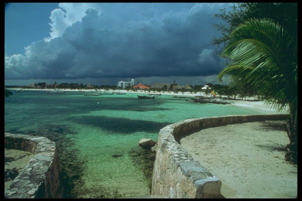 264078 Waterfront, Akumal, Mexico A4 Photo Print