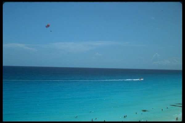 264093 Turquoise Waters Of Caribbean, Cancun, Mexico A4 Photo Print