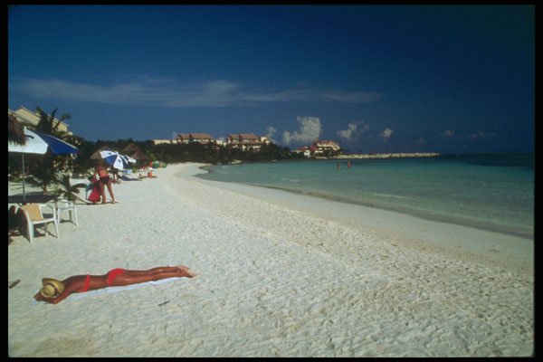 264096 White Sand Beach A4 Photo Print