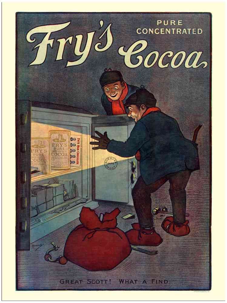 265 19 Frys Cocoa Burglars advert A4 Photo Print