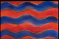 265093 Red And Blue Wavy Lines A4 Photo Print