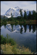 266002 Picture Lake A4 Photo Print