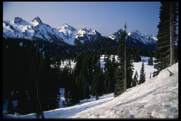 266019 Olympic Mountain Range A4 Photo Print