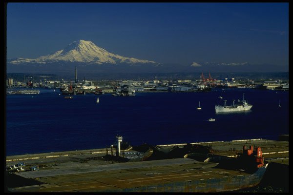 266029 Tacoma Waterfront A4 Photo Print