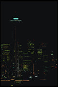 266043 Seattle Skyline A4 Photo Print