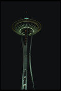 266044 Night Lights, Space Needle A4 Photo Print