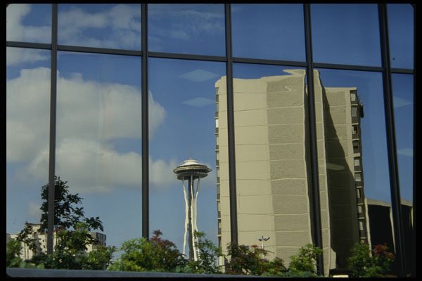 266045 Reflected City, Seattle A4 Photo Print