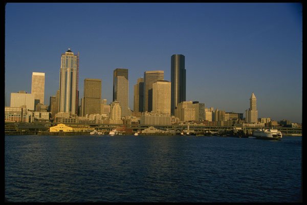 266046 Seattle Skyline A4 Photo Print