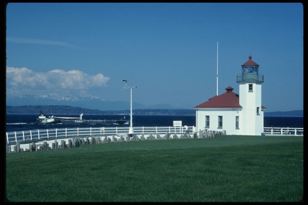 266055 Alki Lighthouse A4 Photo Print