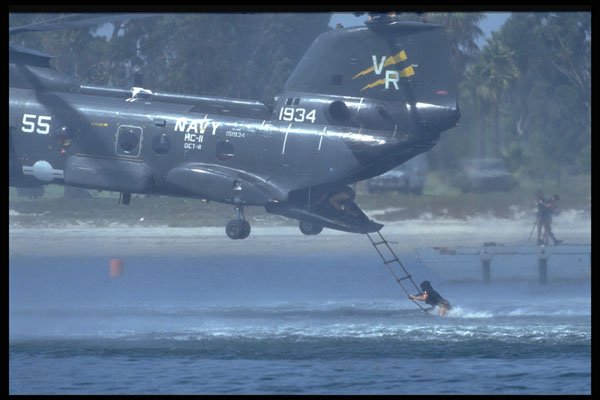 270000 Recovery By UH 46 Helicopter, Naval Amphibian Base A4 Photo Print