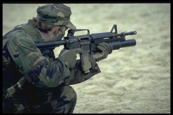 270010 Navy SEAL Team At Naval Amphibian Base, Using Combat A4 Photo Print