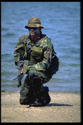 270026 Navy SEAL Team At Naval Amphibian Base, Using Combat A4 Photo Print